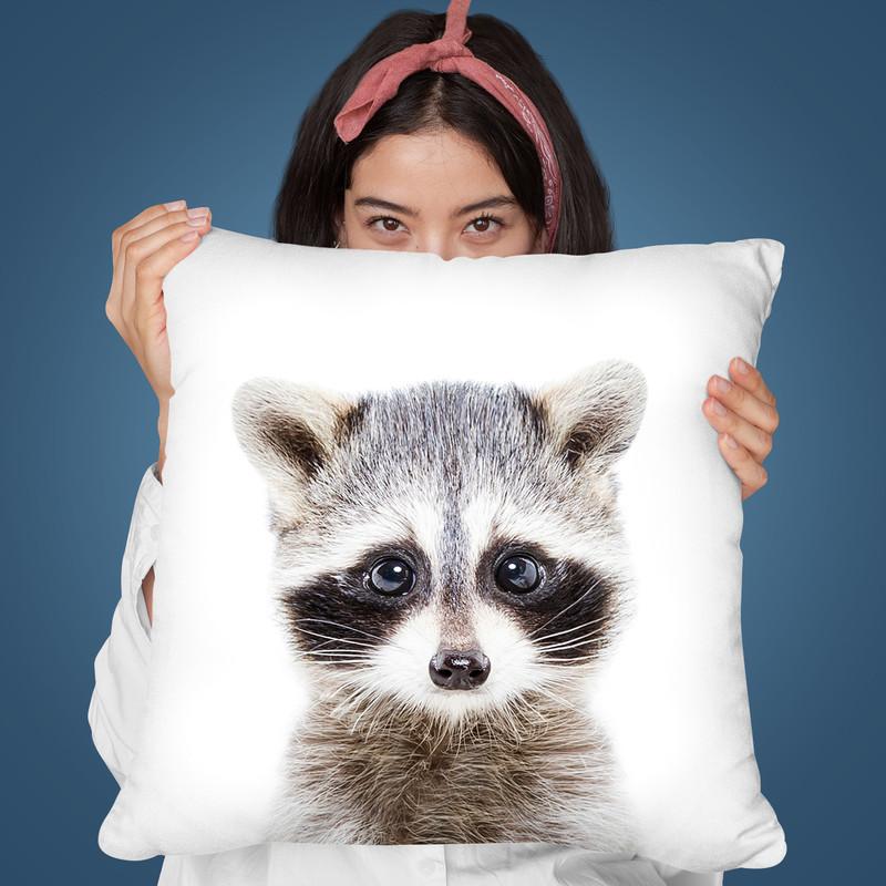 Baby Racoon Throw Pillow By Sisi And Seb