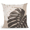 Beige Monstera Throw Pillow By Sisi And Seb