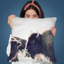 Bison Throw Pillow By Sisi And Seb