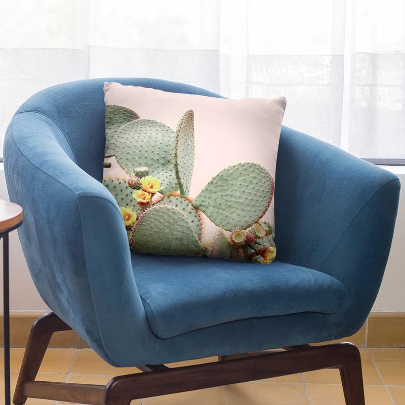 Blooming Cactus Throw Pillow By Sisi And Seb