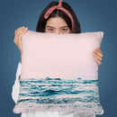 Blush Ocean Throw Pillow By Sisi And Seb