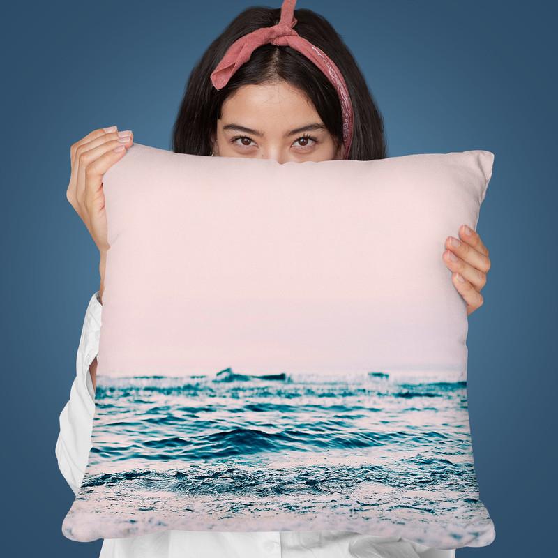 Blush Ocean Throw Pillow By Sisi And Seb