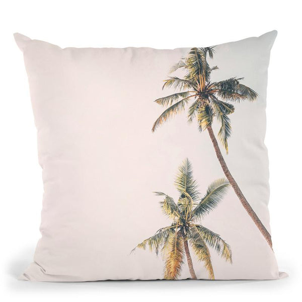 Blush Palm Trees Throw Pillow By Sisi And Seb