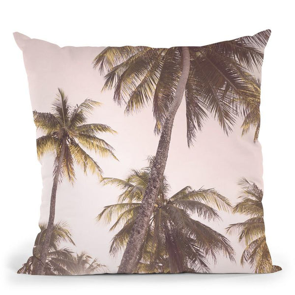 Blush Palm Tress Throw Pillow By Sisi And Seb