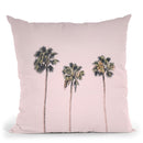 Blushing Palm Trees Throw Pillow By Sisi And Seb