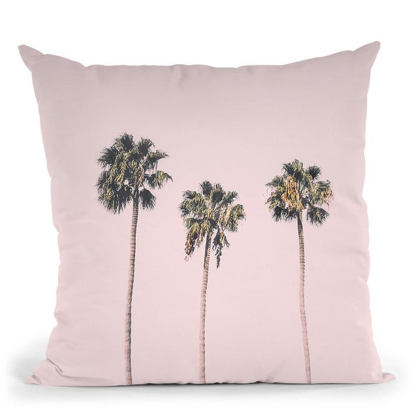 Blushing Palm Trees Throw Pillow By Sisi And Seb
