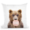Bubble Gum Bear Throw Pillow By Sisi And Seb