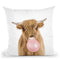 Bubble Gum Cow Throw Pillow By Sisi And Seb