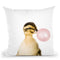 Bubble Gum Duck Throw Pillow By Sisi And Seb