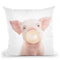 Bubble Gum Pig Throw Pillow By Sisi And Seb