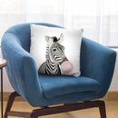 Bubble Gum Zebra Throw Pillow By Sisi And Seb
