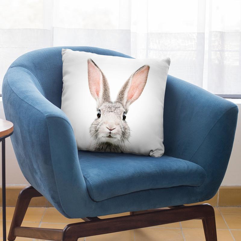 Bunny Face Throw Pillow By Sisi And Seb