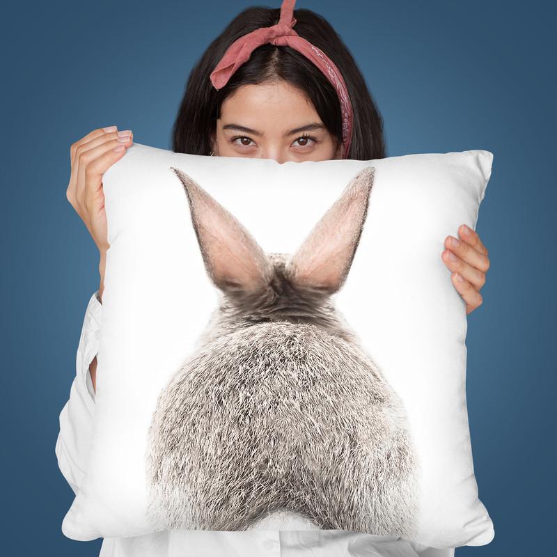 Bunny Tail Throw Pillow By Sisi And Seb