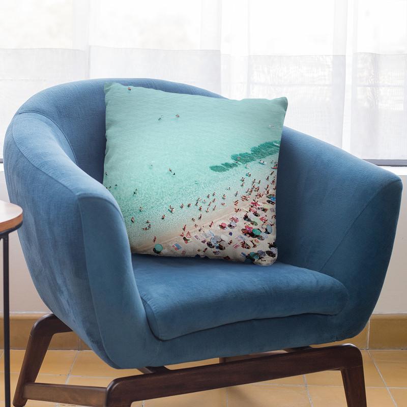 Busy Beach Throw Pillow By Sisi And Seb