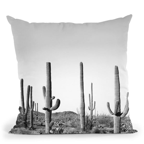 Cactus Land Bw Throw Pillow By Sisi And Seb