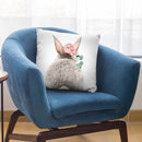 Flower Crown Bunny Ii Throw Pillow By Sisi And Seb
