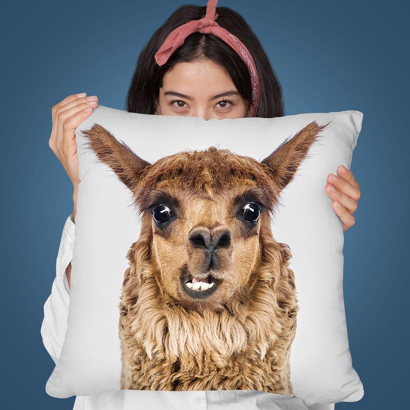 Funny Llama Throw Pillow By Sisi And Seb
