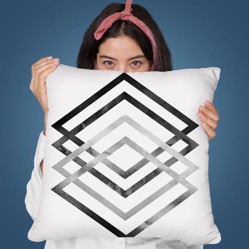 Graphic Shapes Throw Pillow By Sisi And Seb