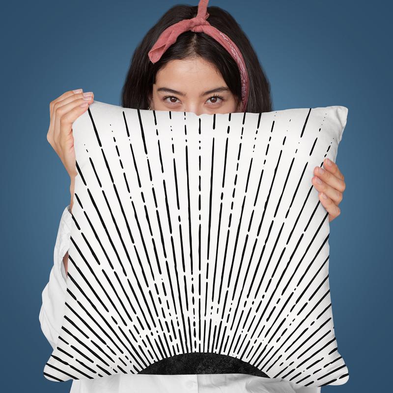 Graphic Sun Throw Pillow By Sisi And Seb