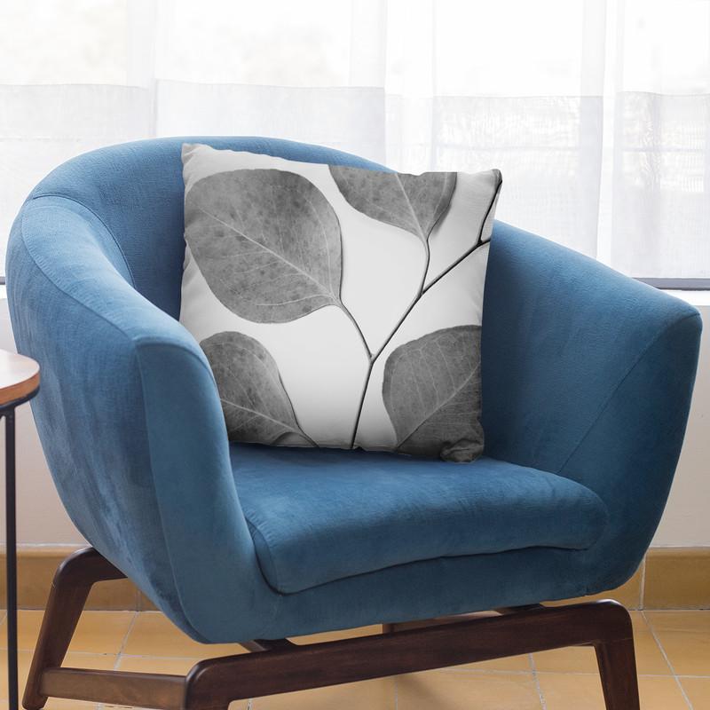 Leaf Bw Throw Pillow By Sisi And Seb