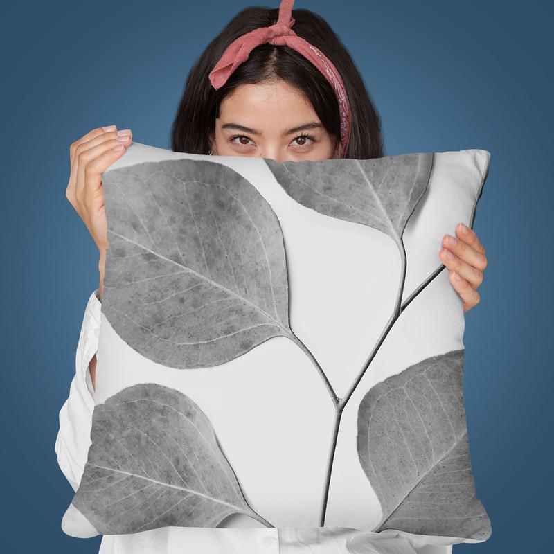 Leaf Bw Throw Pillow By Sisi And Seb