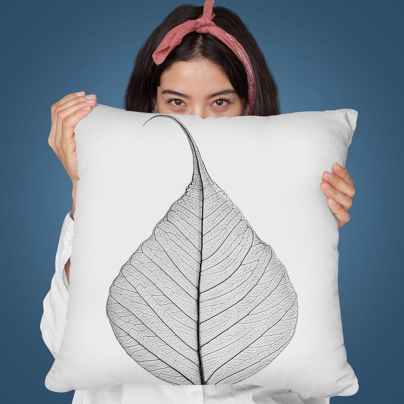 Leaf Skelleton Throw Pillow By Sisi And Seb