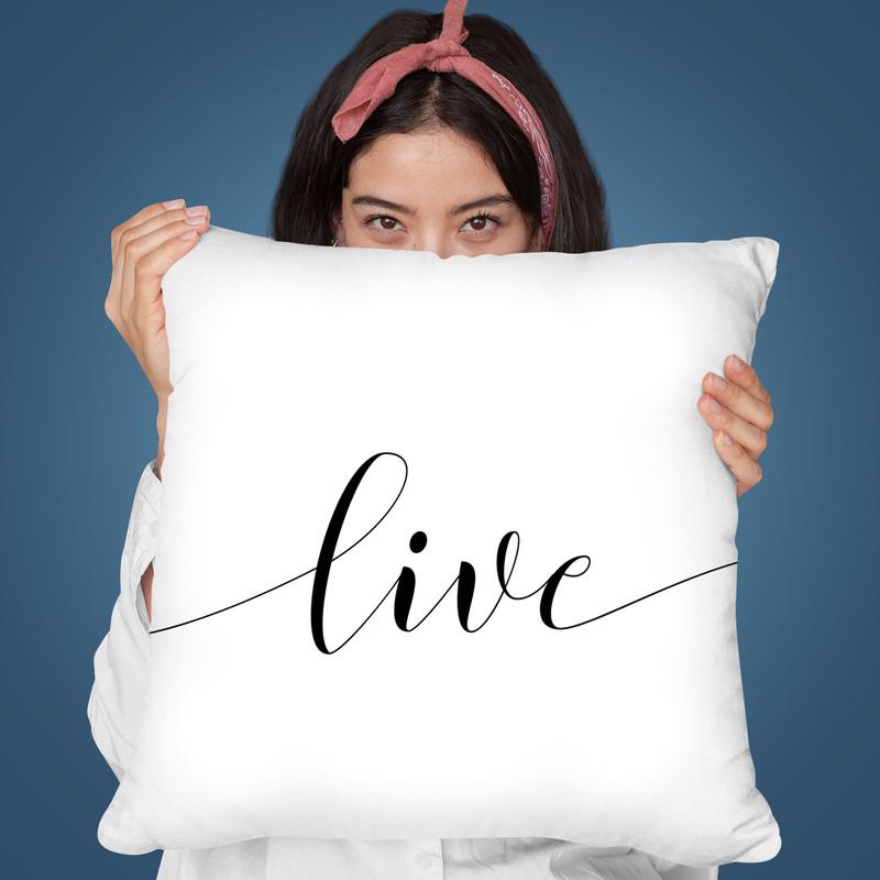 Live Throw Pillow By Sisi And Seb