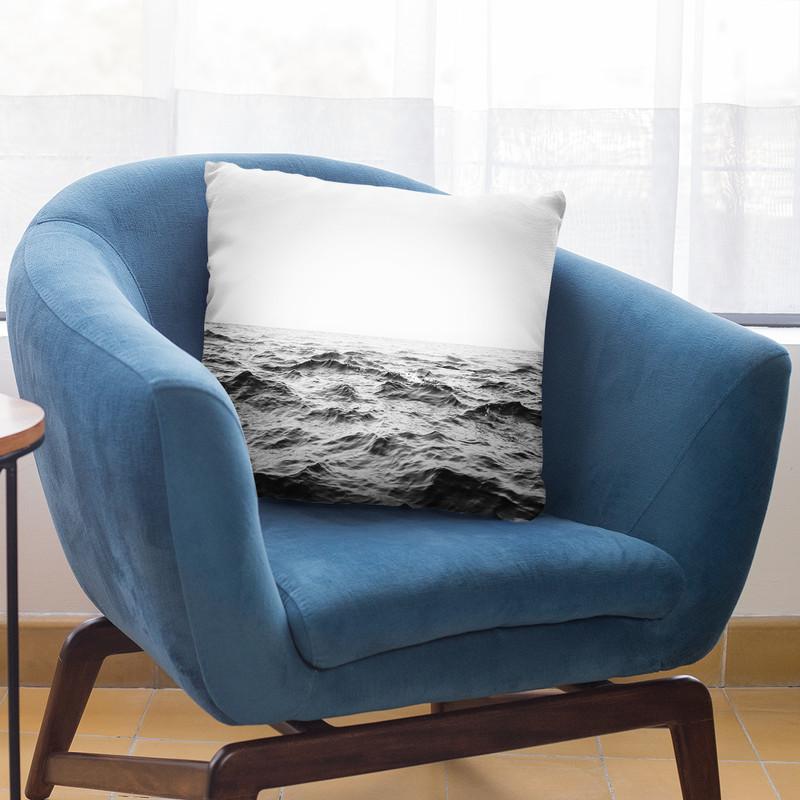 Minimalist Ocean Throw Pillow By Sisi And Seb