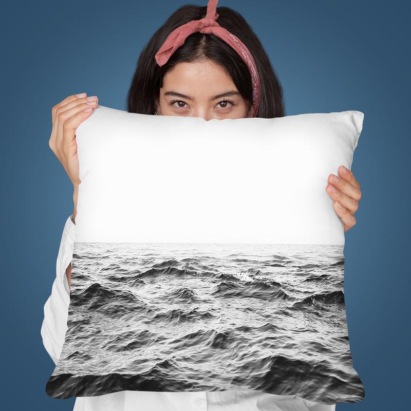 Minimalist Ocean Throw Pillow By Sisi And Seb
