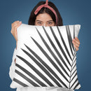 Palm Leaf Bw Throw Pillow By Sisi And Seb