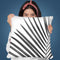 Palm Leaf Bw Throw Pillow By Sisi And Seb