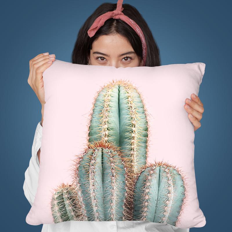 Pastel Cactus Throw Pillow By Sisi And Seb