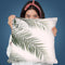 Pastel Palm Leaves Throw Pillow By Sisi And Seb