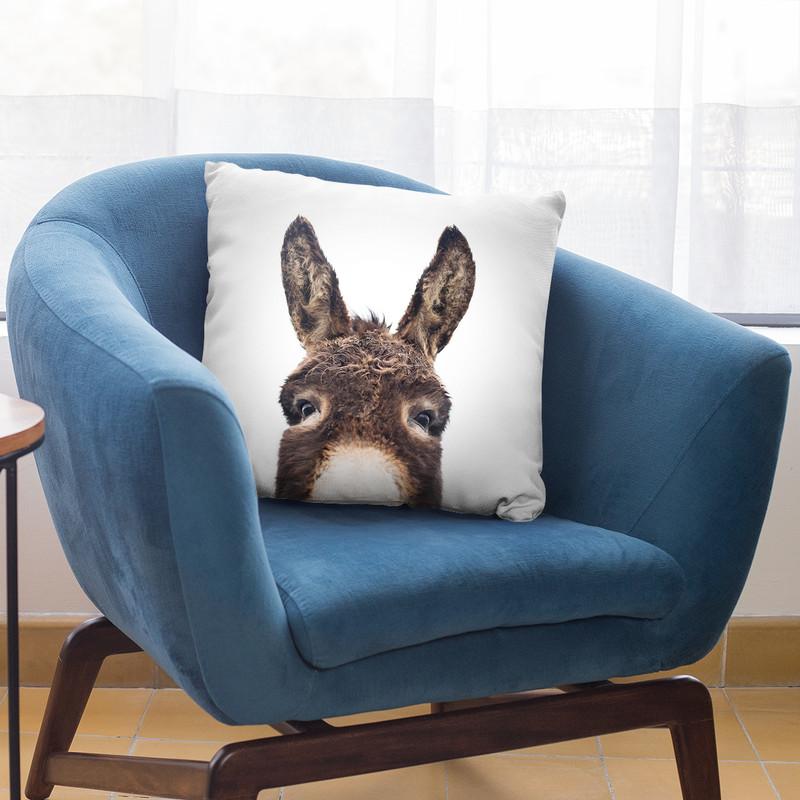 Peeking Donkey Throw Pillow By Sisi And Seb