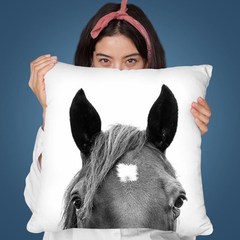 Peeking Horse Throw Pillow By Sisi And Seb