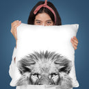 Peeking Lion Throw Pillow By Sisi And Seb