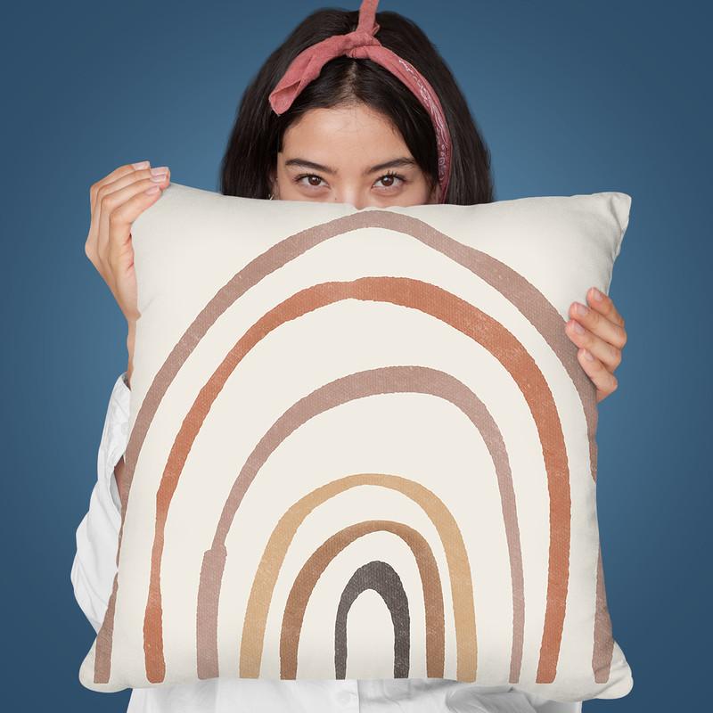 Quirky Rainbow Throw Pillow By Sisi And Seb