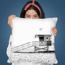 Santa Monica Bw Throw Pillow By Sisi And Seb