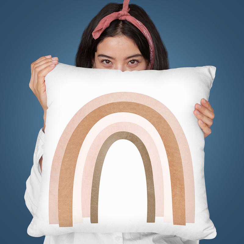 Terracotta Rainbow Throw Pillow By Sisi And Seb