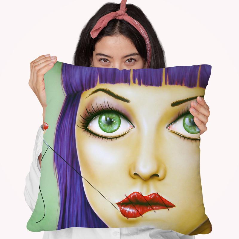 My Lips Are Sealed Throw Pillow By Scott Rohlfs