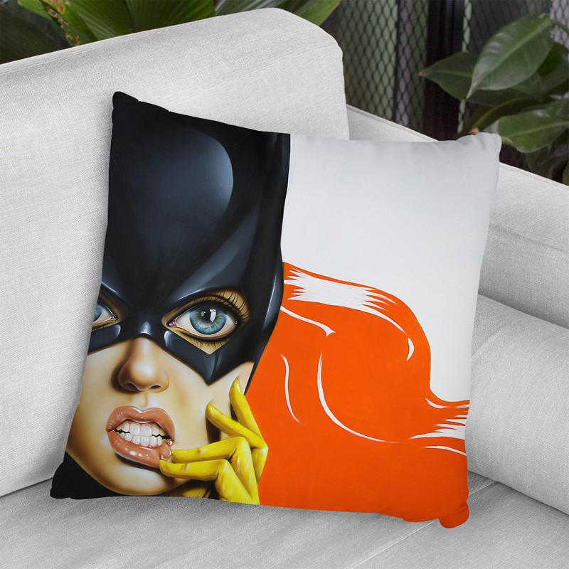 Bat Girl Throw Pillow By Scott Rohlfs