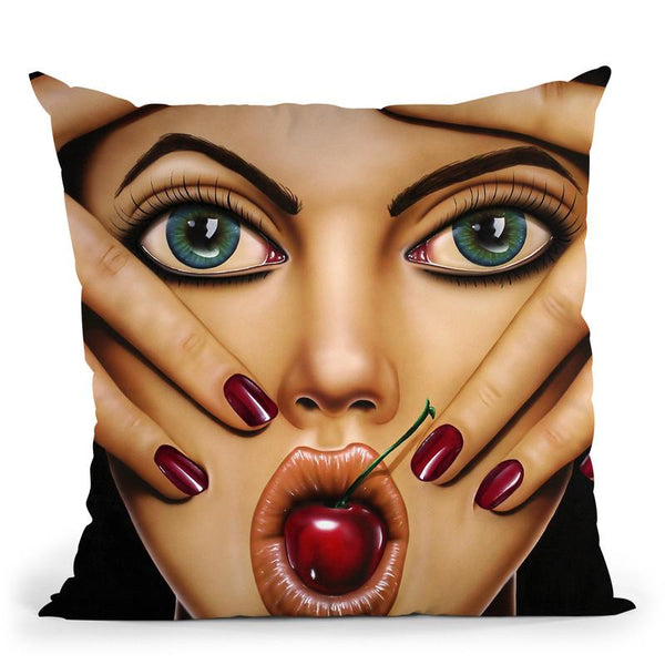 Cherry Pop Throw Pillow By Scott Rohlfs
