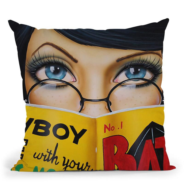 Easy Reading Throw Pillow By Scott Rohlfs