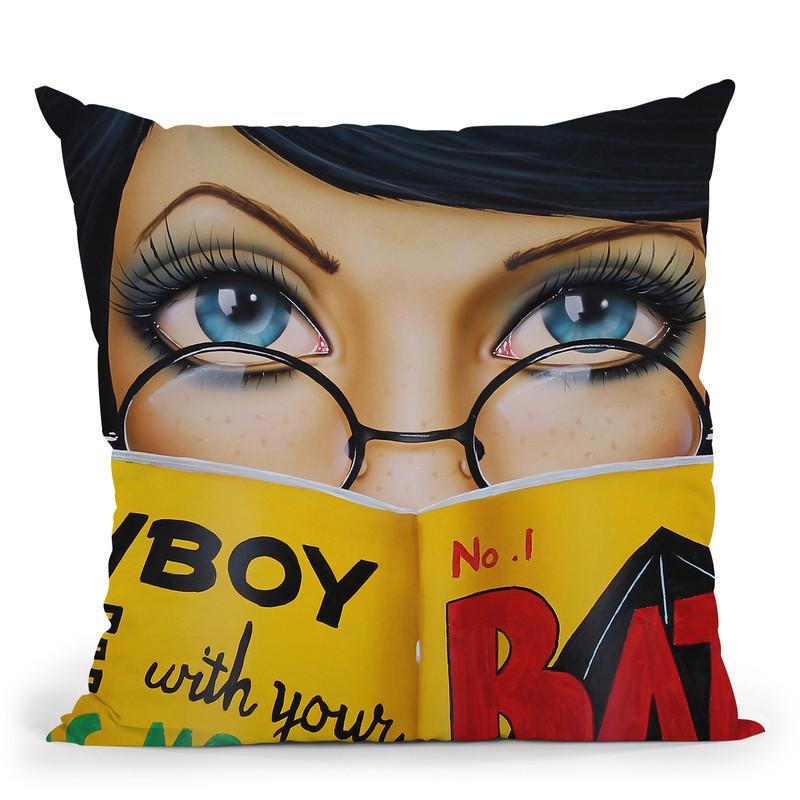 Easy Reading Throw Pillow By Scott Rohlfs