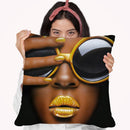 Goldilips Throw Pillow By Scott Rohlfs