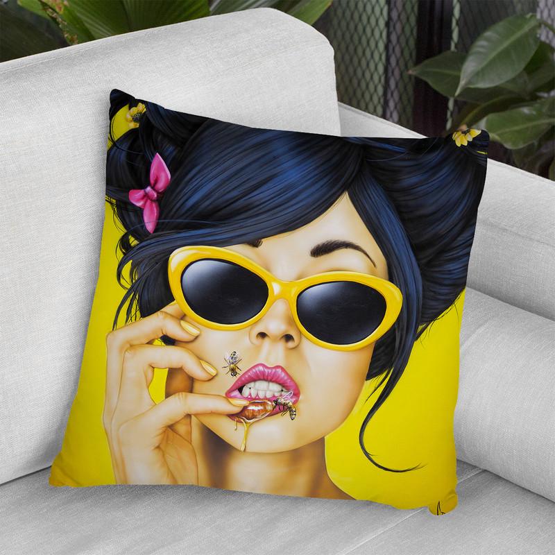 Honey Lips Throw Pillow By Scott Rohlfs