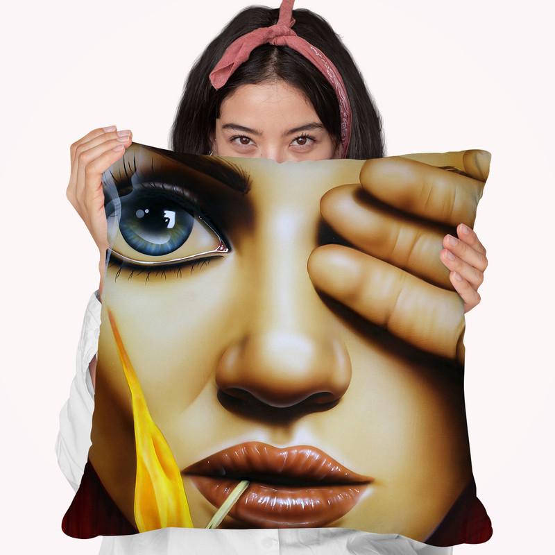 Playing With Fire Throw Pillow By Scott Rohlfs