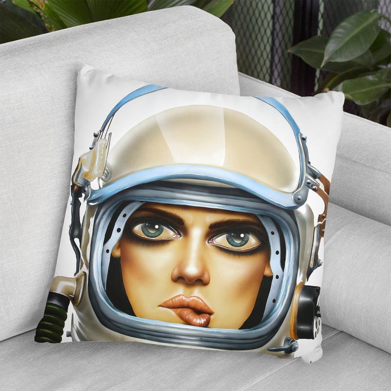 Spaced Throw Pillow By Scott Rohlfs