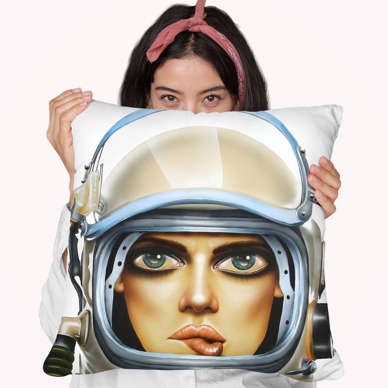 Spaced Throw Pillow By Scott Rohlfs