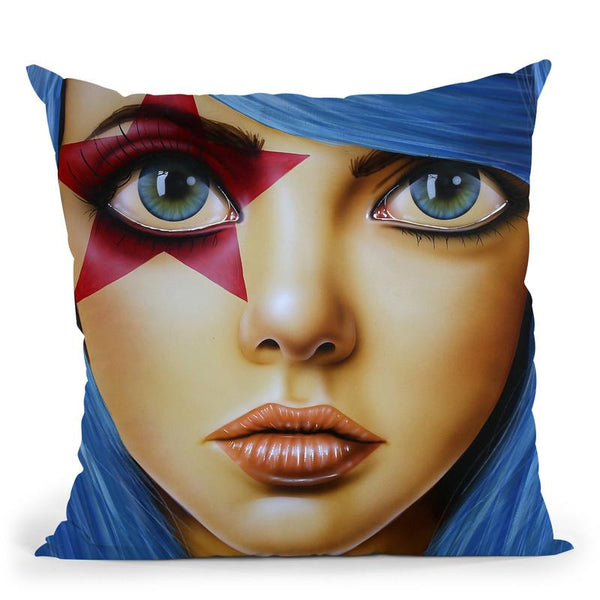 Stary Eyed Throw Pillow By Scott Rohlfs